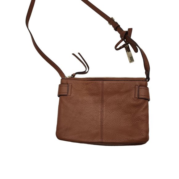 #30. Vince Camuto Tan Leather crossbody Bag purse
